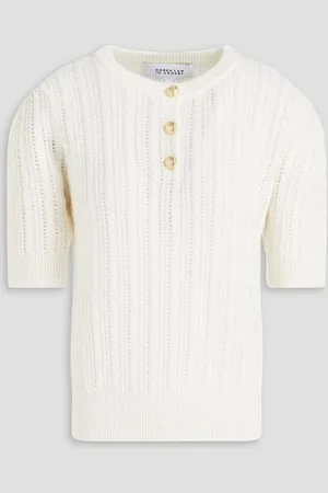 Derek Lam Shea pointell-knit top - White