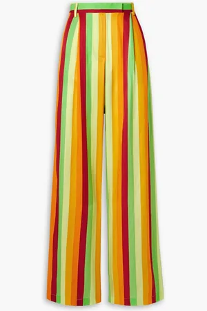 Christopher John Rogers Striped twill wide-leg pants - Yellow