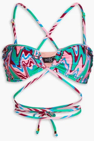 PATBO Printed wrap bikini top - Pink