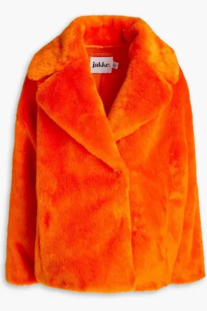 Jakke Rita faux fur jacket - Orange