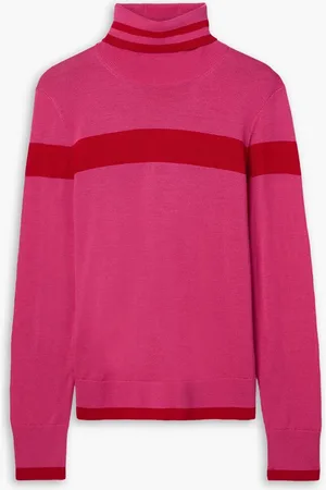 Erin Snow Kito II striped merino wool turtleneck sweater - Pink