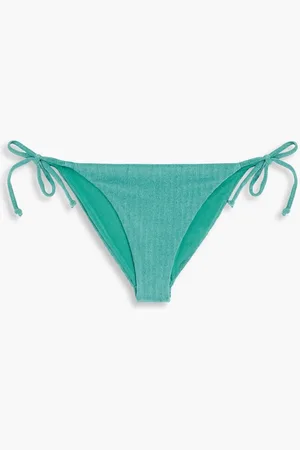 ONIA Kate ribbed low-rise bikini briefs - Green