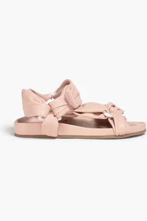 RED(V) Ruched leather sandals - Pink