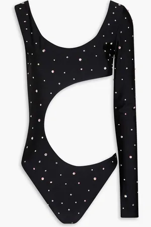 Alessandra Rich Embellished cutout swimsuit