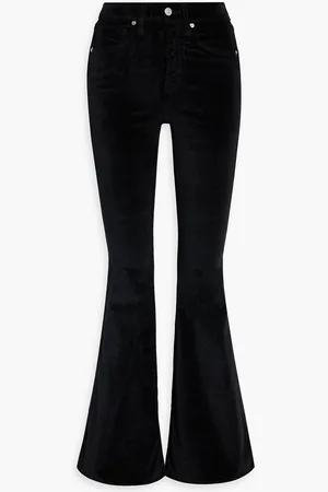 VERONICA BEARD Sheridan cotton-blend velvet flared pants