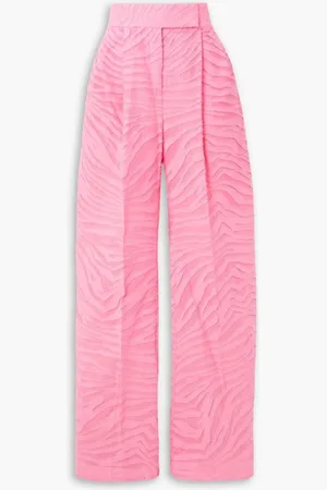 The Attico Devoré cotton-blend wide-leg pants
