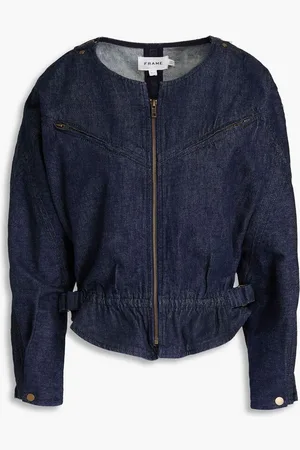 Frame Zip-detailed denim jacket - Blue