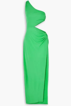 FLEUR DU MAL One-shoulder cutout stretch-jersey maxi dress