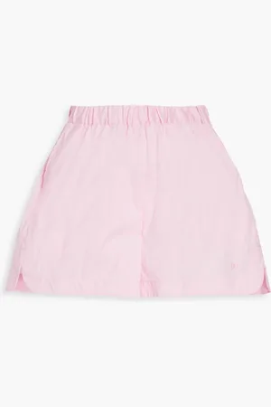 Bondi Born Cotton-blend stretch-poplin shorts - Pink