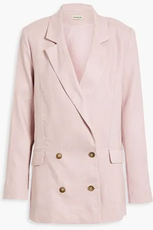 Nicholas Double-breasted linen blazer - Pink