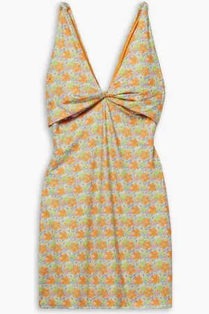 LOVESHACKFANCY Farida floral-print stretch-jersey mini dress