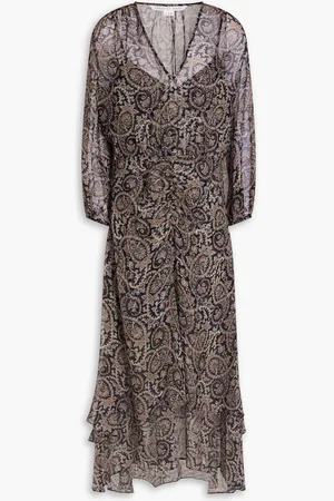 VERONICA BEARD Quinlan paisley-print silk-georgette midi dress