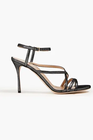 Sergio Rossi Bon Ton metallic suede sandals - Metallic