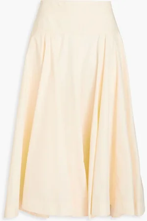 3.1 Phillip Lim Cotton-blend poplin midi skirt - Yellow