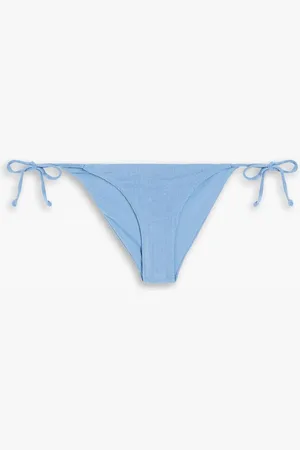 ONIA Kate ribbed terry low-rise bikini briefs - Blue