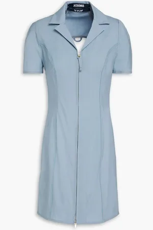 Jacquemus Tangelo cutout stretch-wool mini dress - Blue