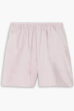 By Malene Birger Siona cotton-poplin shorts - Purple