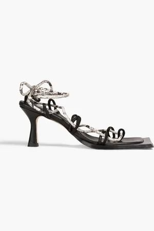 Miista Mie snake-print leather sandals