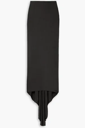MAGDA BUTRYM Asymmetric jersey maxi skirt - Brown