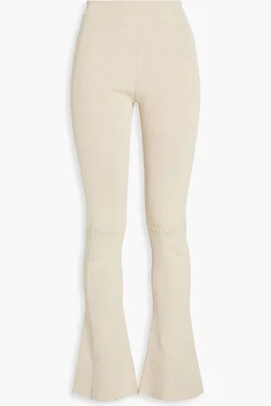 Jacquemus Baunhila ribbed-knit flared pants - Neutral