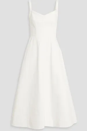 EMILIA WICKSTEAD Elvita denim midi dress - White