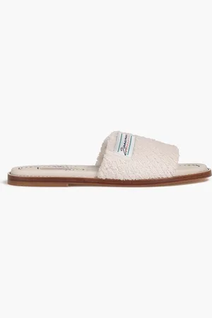 ZIMMERMANN Appliquéd terry slides - White