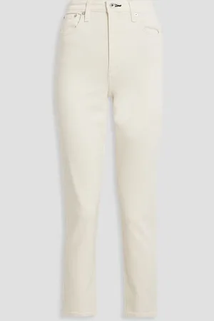 RAG&BONE Cropped high-rise straight-leg jeans - White