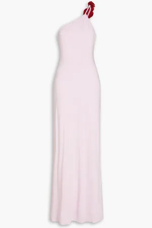 MAGDA BUTRYM One-shoulder jersey maxi dress - Pink