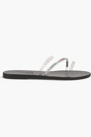 Ancient Greek Sandals Polytimi crystal-embellished PVC sandals
