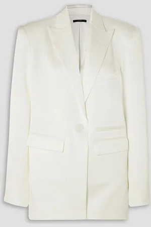 ALEX PERRY Hartford satin-crepe blazer - White
