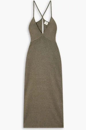 Ninety Percent Ana knitted midi dress - Metallic