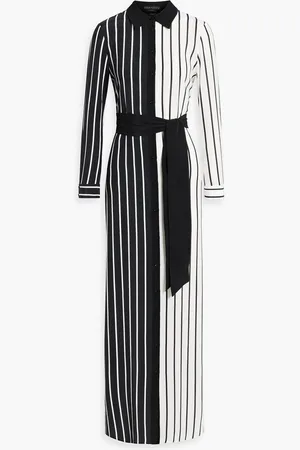 ALICE+OLIVIA Alice Olivia - Chassidy striped cupro and ECOVERO™-blend maxi shirt dress