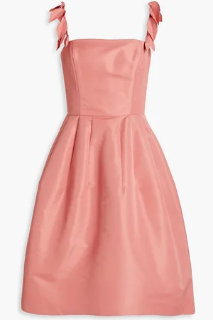 Oscar de la Renta Appliquéd mikado dress - Pink