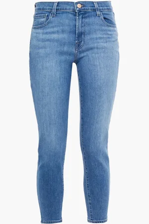 J Brand Cropped mid-rise skinny jeans - Blue