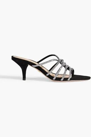 VERONICA BEARD Gaffney crystal-embellished suede mules