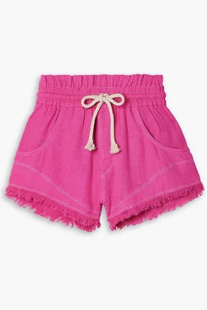 Marant Etoile Talapiz frayed silk shorts