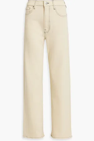 Tomorrow Denim Brown high-rise straight-leg jeans - Yellow