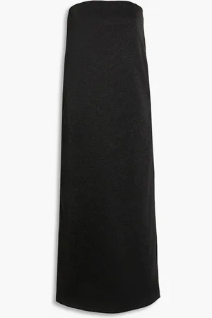 tibi Strapless Lurex midi dress