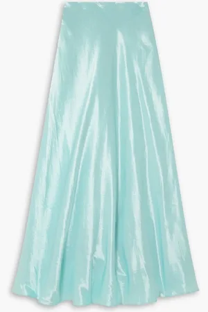 AJE Moonglade linen-blend maxi skirt - Blue