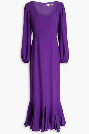 Rhode Blair fluted crepe midi dress
