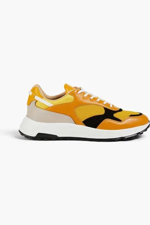 Hogan Mesh, leather and suede sneakers - Yellow