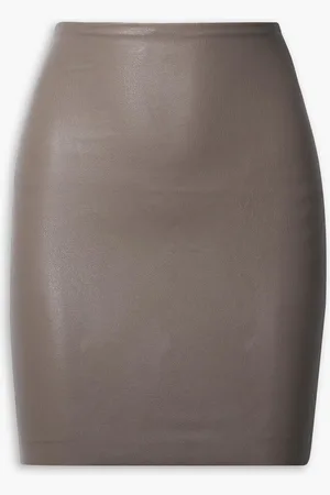 Commando Faux stretch-leather mini skirt - Neutral