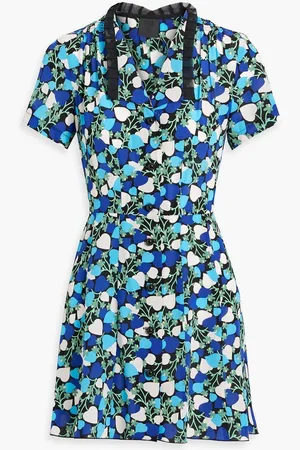 Anna Sui Floral-print silk-crepe mini dress