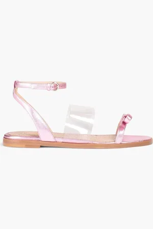 RED(V) Metallic leather and PVC sandals - Pink