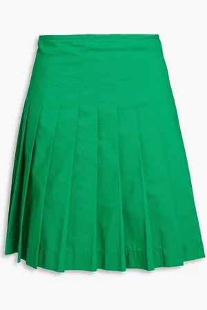 Maison Kitsuné Pleated taffeta mini skirt