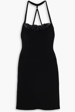 Jacquemus Croissant ruffled taffeta and stretch-knit mini dress