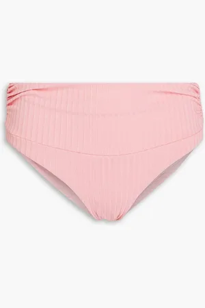 Melissa Odabash Bel Air ruched ribbed mid-rise bikini briefs