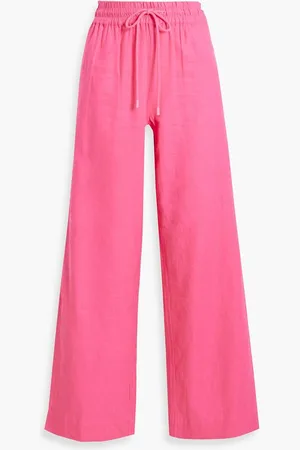 Frame Linen-blend wide-leg pants
