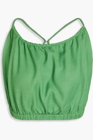 Cult Gaia Jennifer woven bra top - Green