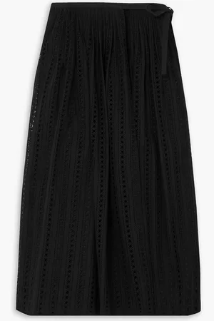 ADAM LIPPES Broderie anglaise cotton wrap skirt
